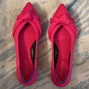 Rothy's the Knot II fuchsia Ballet Flats size 8
